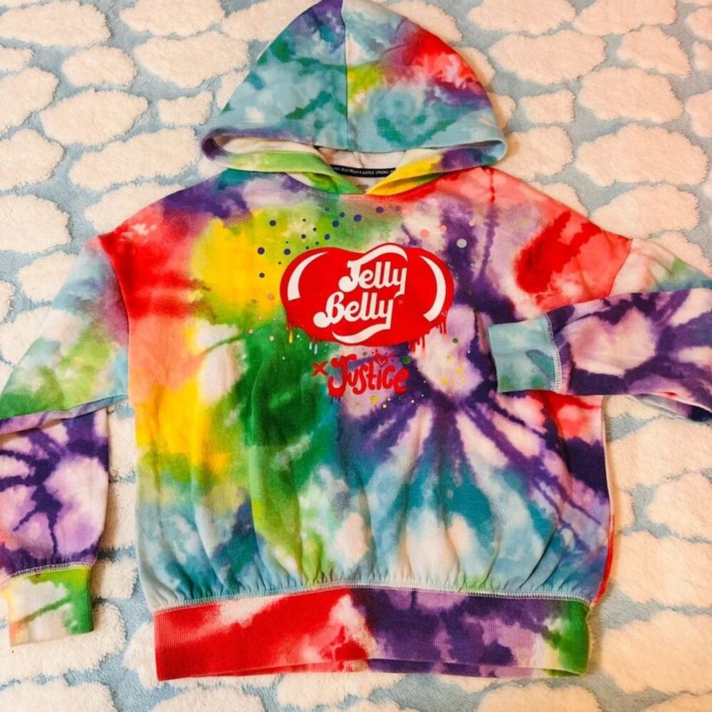 Justice Jelly Belly tie-dye Hoodie Size 7/8